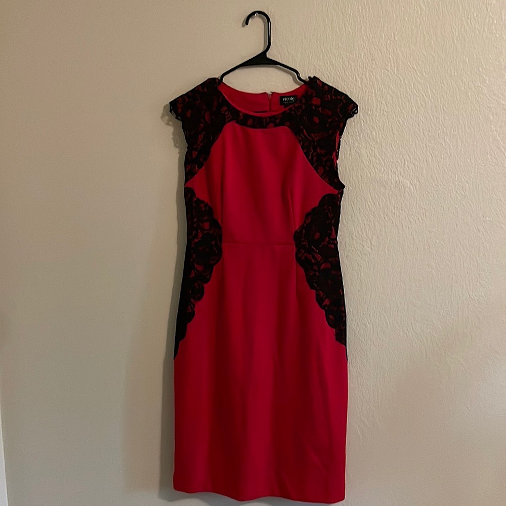 Nicole by Nicole Miller Red and Black dress